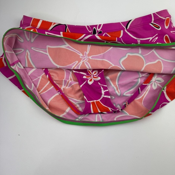 Super Cute Purple Red Floral Swim Skirt Skort - Picture 4 of 9
